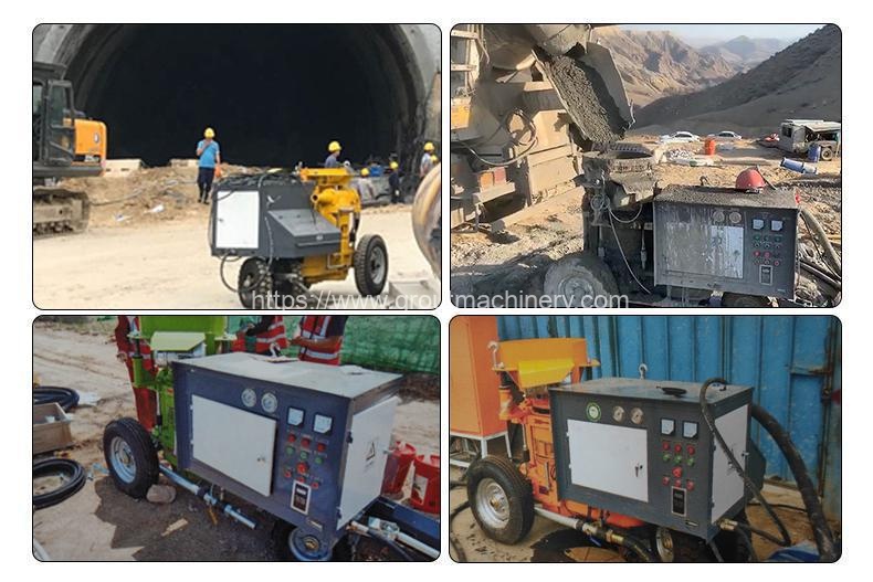 DTK800 Concrete wet shotcrete machine-application