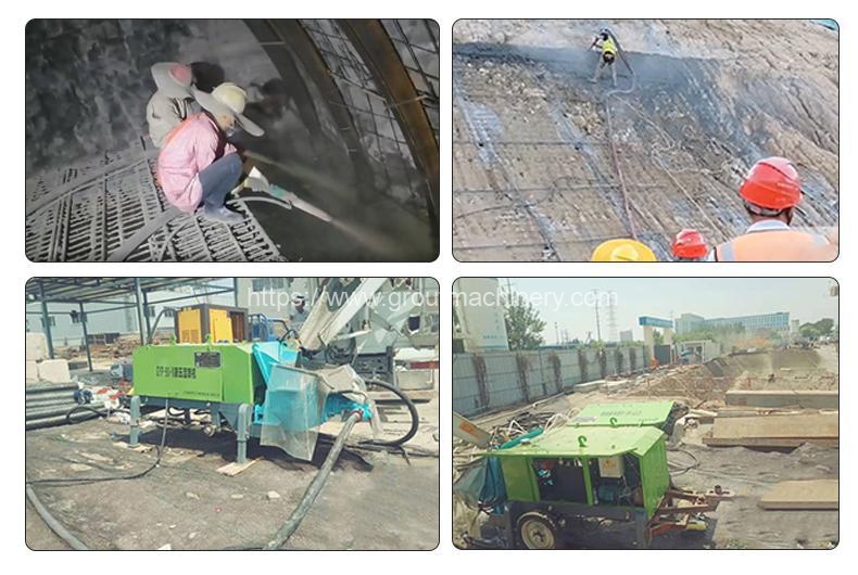 90&90a wet shotcrete machine-application