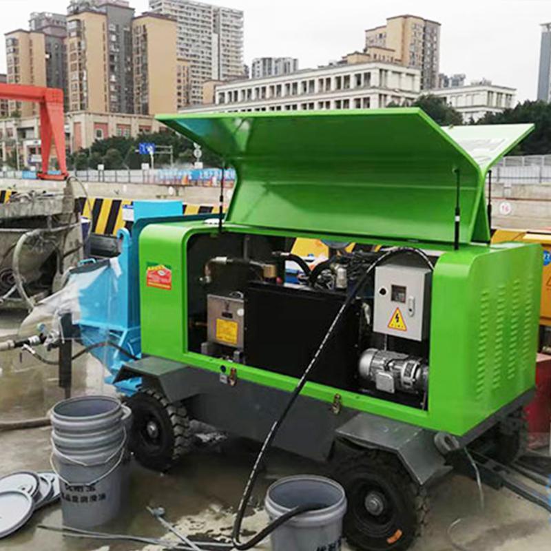 How to use hydraulic concrete wet shotcrete machine.